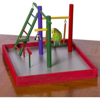 Wood parakeet park table top playpen Wood parakeet park table top playpen